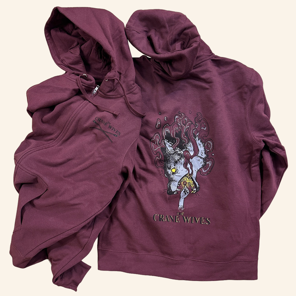 The Crane Wives Merch Wolf Zip Hoodie Cool Gifts For Music Lovers The Crane Wives Merch Wolf Zip Hoodie Cool Gifts For Music Lovers