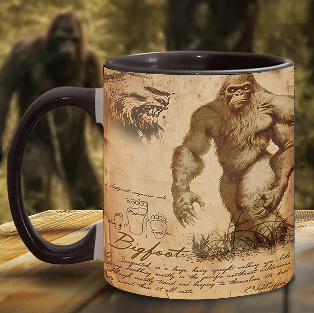 The Cryptid Chronicle Bigfoot Accent Mug Coffee Mugs Unique Gift Ideas