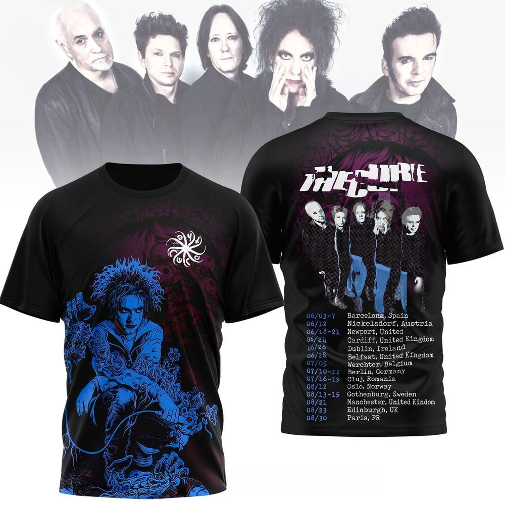 The Cure 2026 Tour T-Shirt The Cure Merch Gift For Rock Band Fans