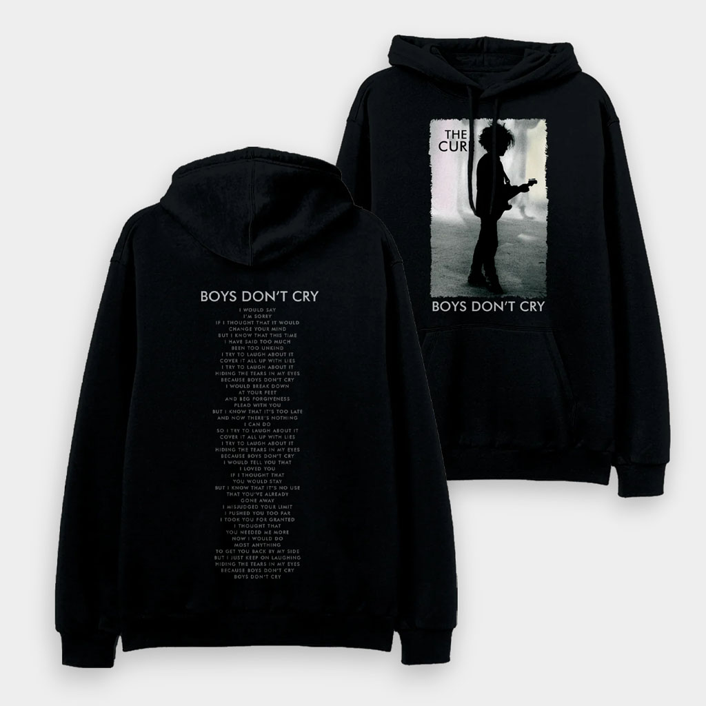The Cure Merch Boys Don't Cry Black Hoodie The Cure Hoodie Gifts For Rock Band Fans-1 The Cure Merch Boys Don't Cry Black Hoodie The Cure Hoodie Gifts For Rock Band Fans-1