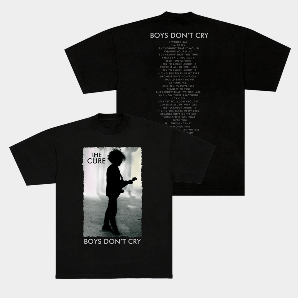 The Cure Merch Boys Don't Cry Black T-Shirt The Cure Shirt Gifts For Rock Band Fans