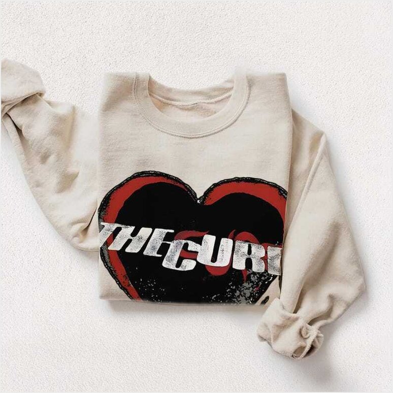 The Cure Sweatshirt Vintage The Cure Music Rock Band Crewneck Sweatshirt Gifts For Him Merch Apparel