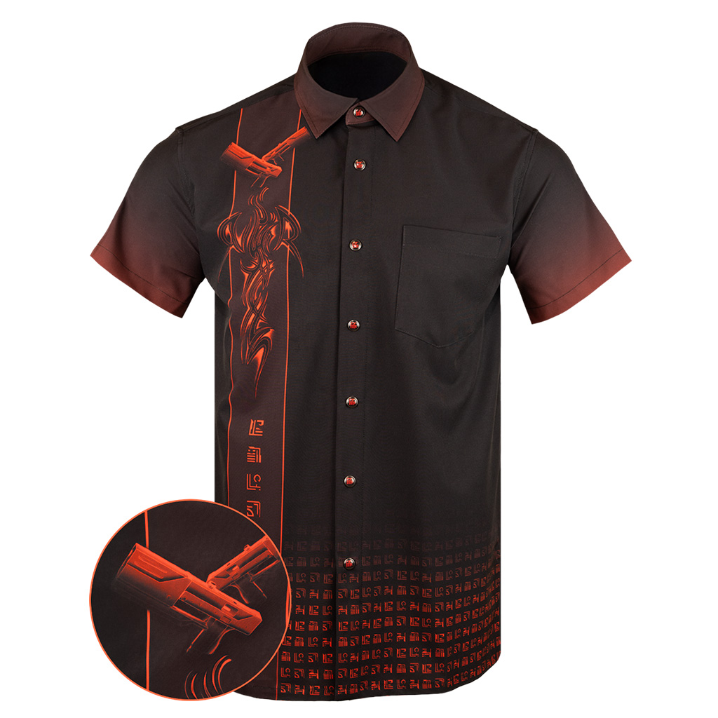 The Day Walker Button Down Shirt Gun Print Hawaiian Shirt Gifts For Father