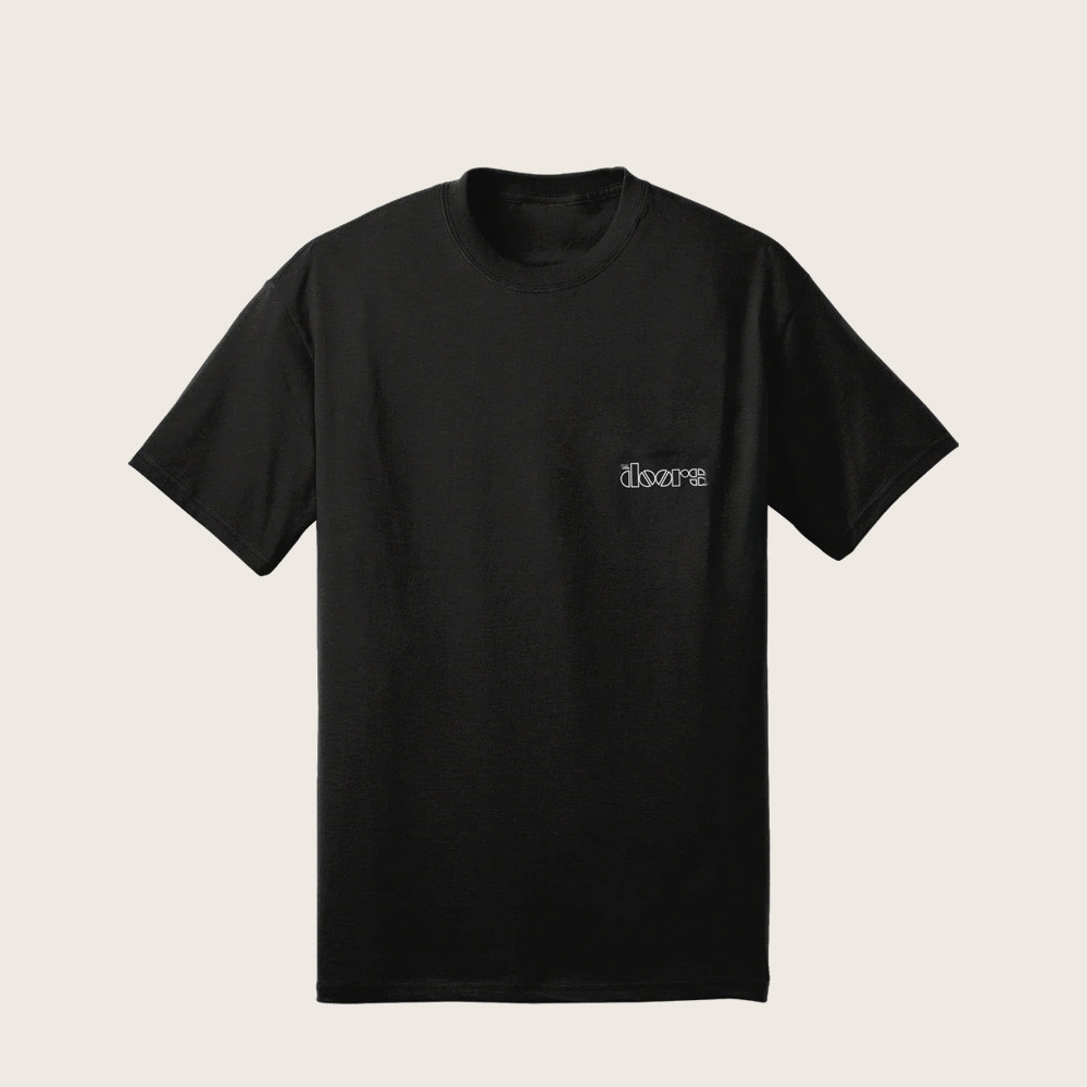 The Doors Merch The Doors Logo Black T-Shirt Cool Gifts For Music Lovers The Doors Merch The Doors Logo Black T-Shirt Cool Gifts For Music Lovers