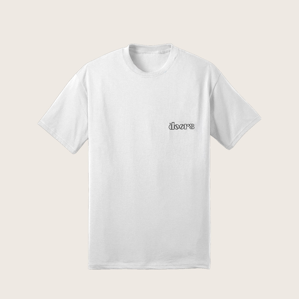 The Doors Merch The Doors Logo White T-Shirt Gift Ideas For Music Lovers The Doors Merch The Doors Logo White T-Shirt Gift Ideas For Music Lovers