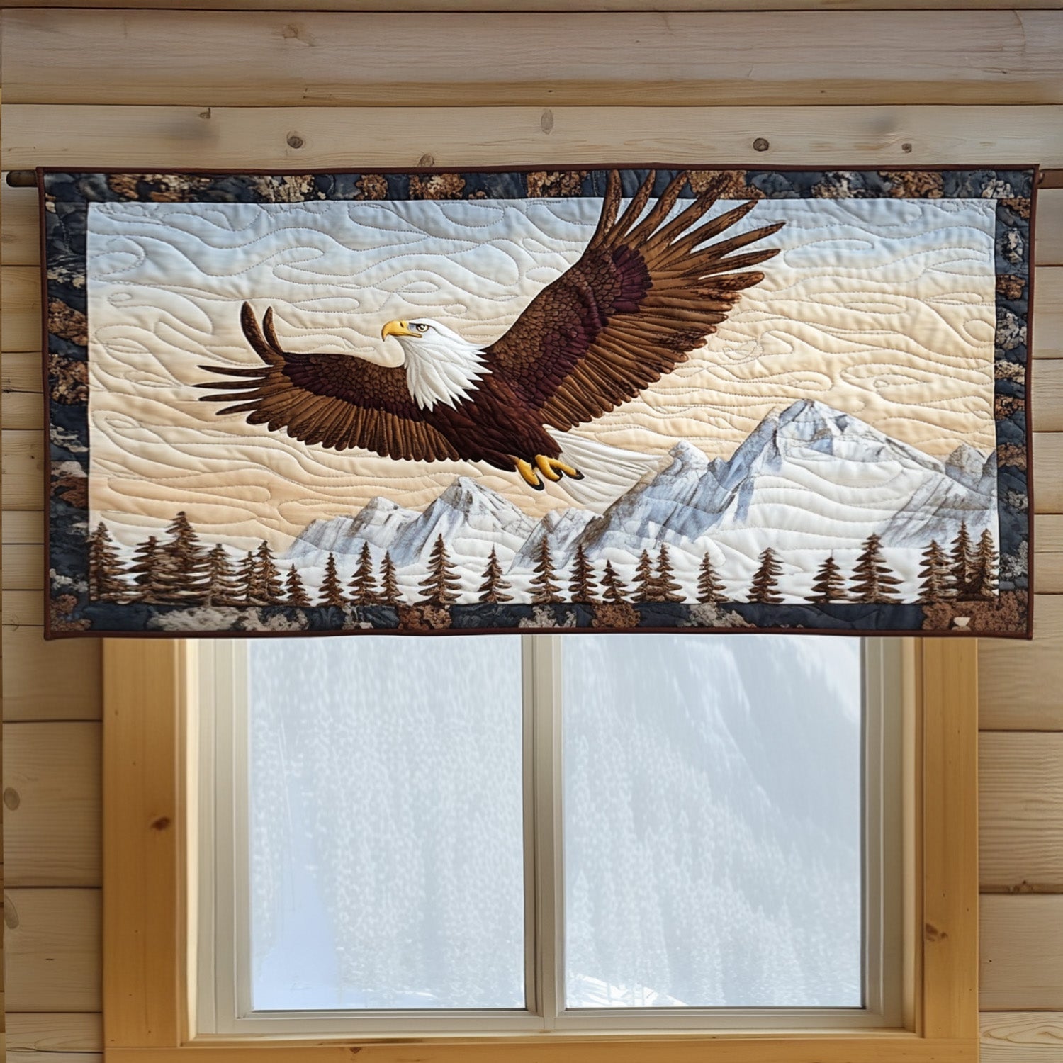 The Eagles Realm Quilted Valance Country Style Quilted Valance Christmas Gifts For Relatives