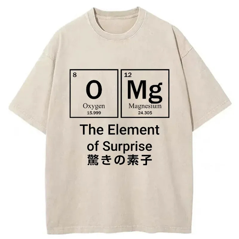 The Element Of Surprise Washed T-Shirt Casual Oversized Outfit Style Gifts For Her