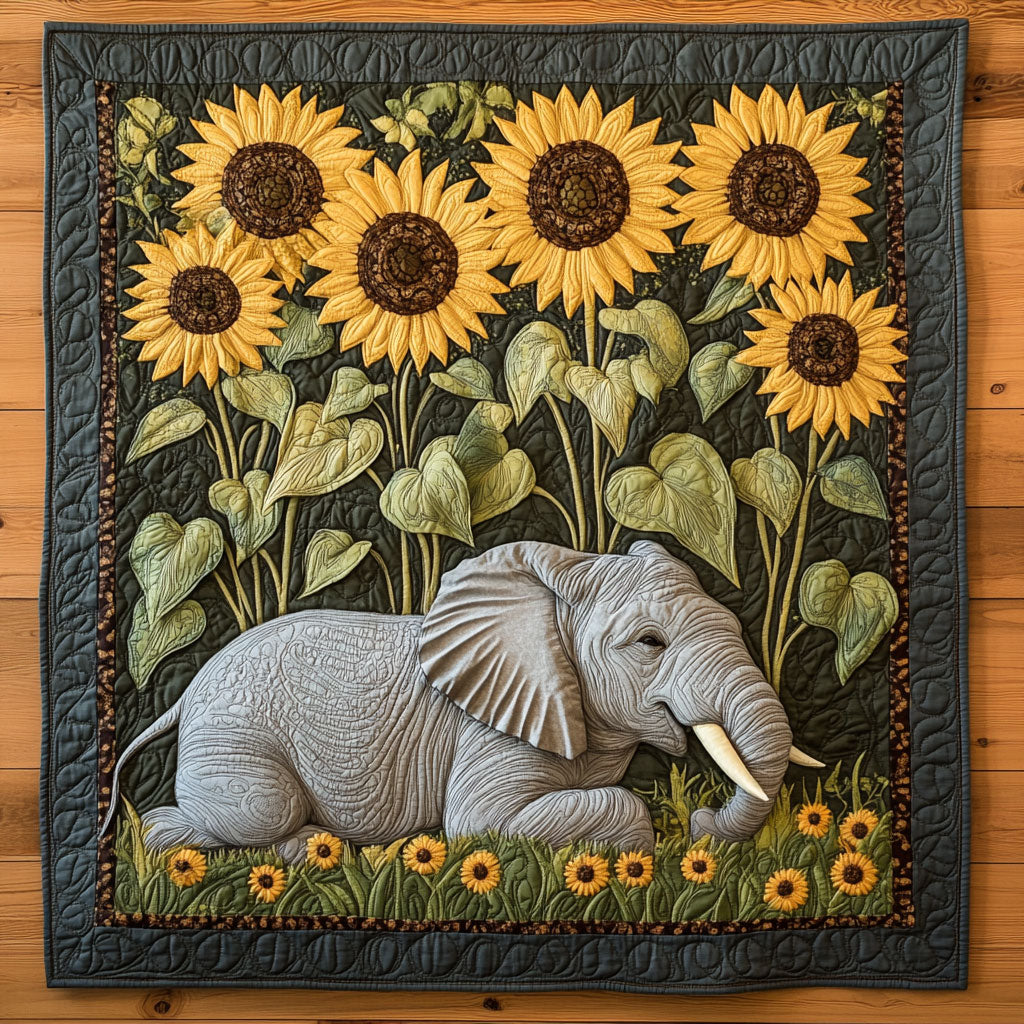 The Elephants Rest Quilt Trendy Quilt Blanket for Modern Home Interiors