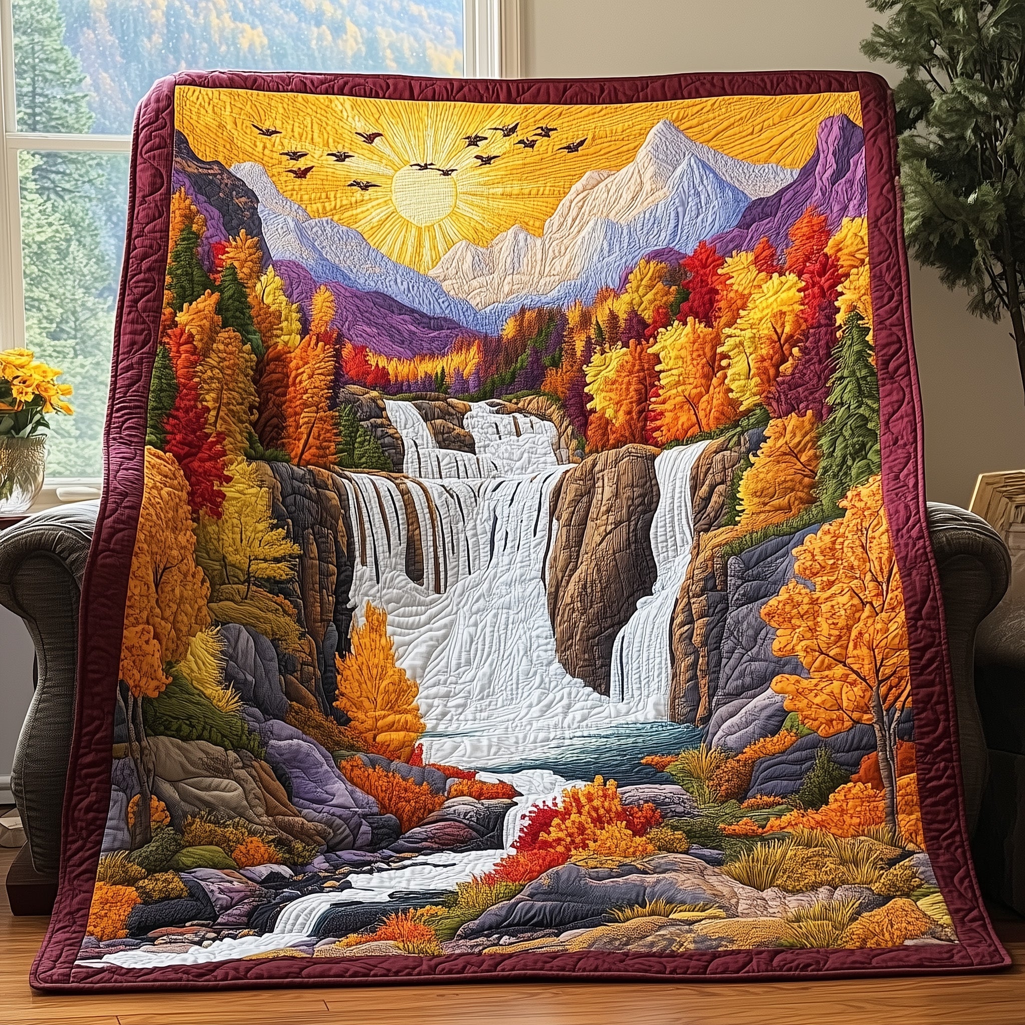 The Enchanted Flow Quilted Blanket Nice Throw BlanketGifts For Friends Women