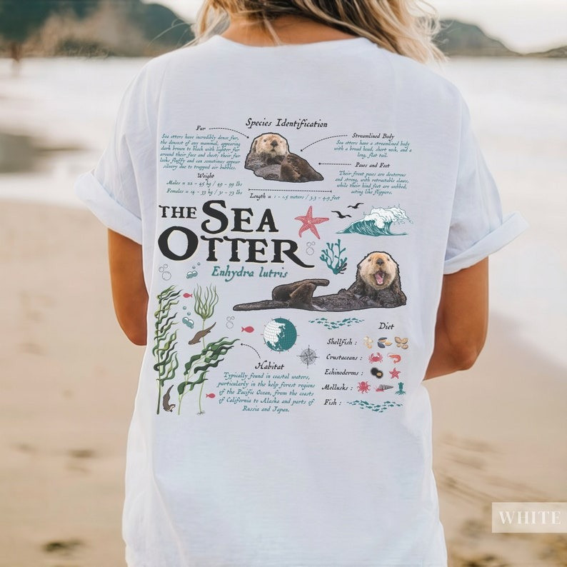 The Enhydra Lutris Sea Otter T-Shirt Aquatic Mammal Best Monterey Bay Aquarium Otter Shirt