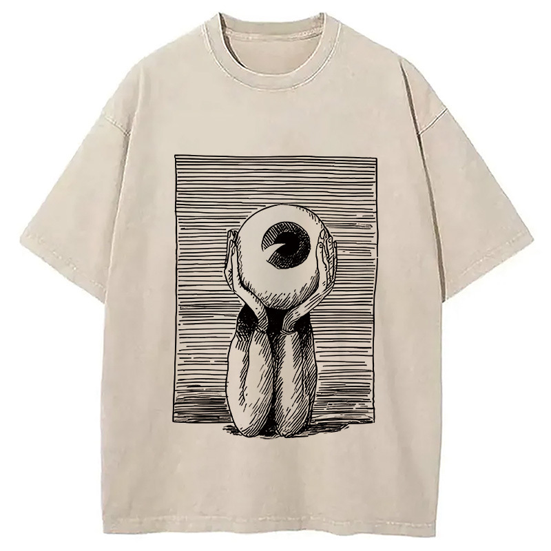 The Eye of the Beholder Washed T-Shirt Cool Graphic Tee For Men Women Gifts For Best Friend
