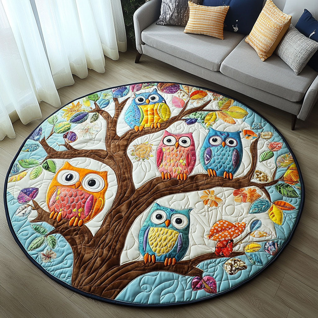 The Eyes Quilted Round Mat Unique Front Door Decor Christmas Floral Gifts