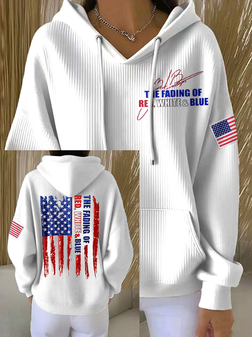 The Fading Of The Red White And Blue Hoodie American Flag Apparel Signature Gifts