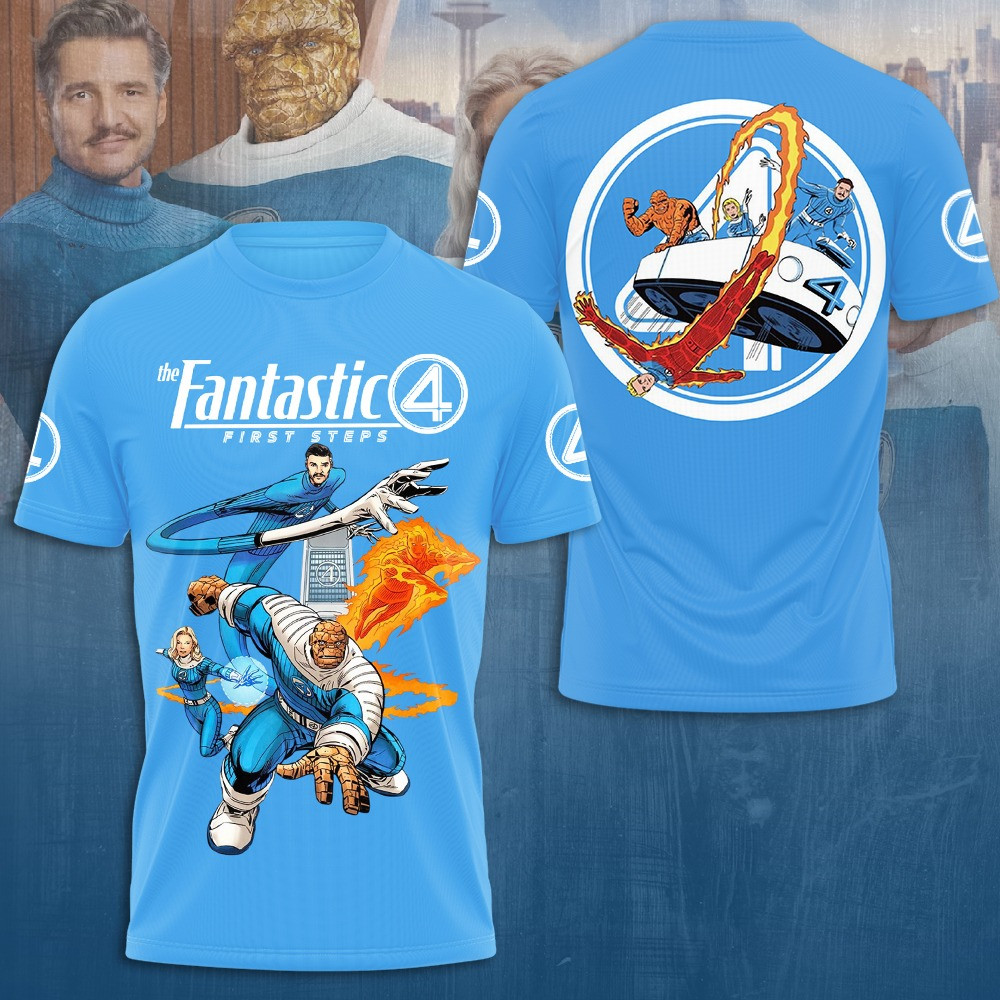 The Fantastic 4 First Steps Movie T-Shirt Gifts For Movie Fans