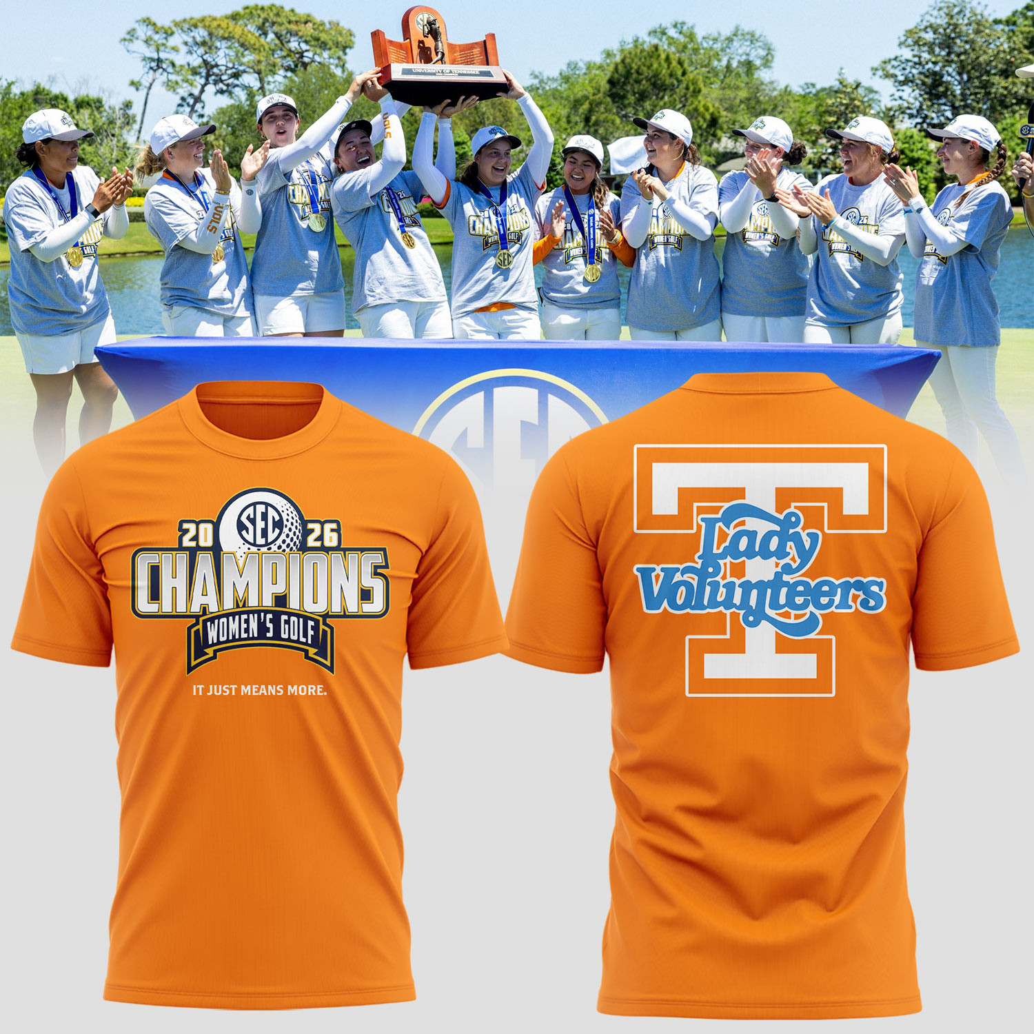 The First Time Tennessee SEC Champions T-Shirt Tennessee Volunteers Merch Gift For Boyfriend