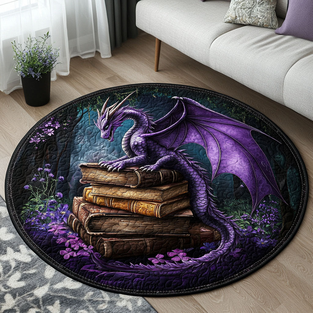 The Flaming Tome Quilted Round Mat Front Door Decor Best Gifts For Book Lovers
