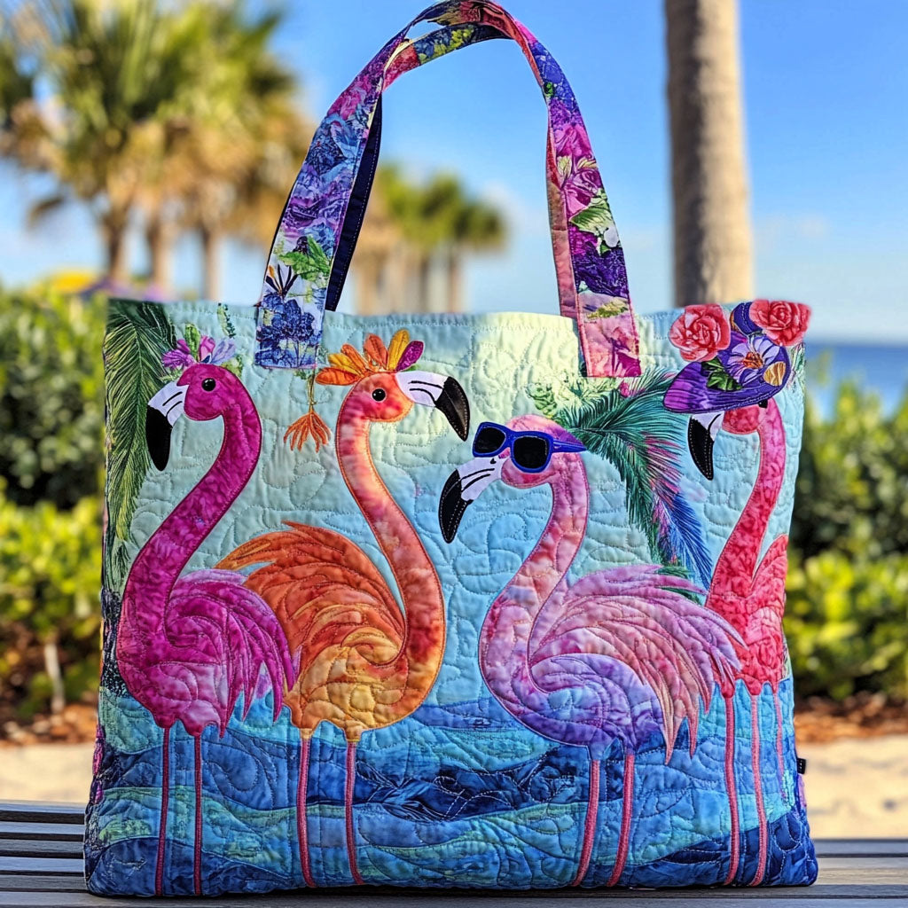 The Flamingo Edit Quilted Tote Bag Flamingo Inspired Gifts