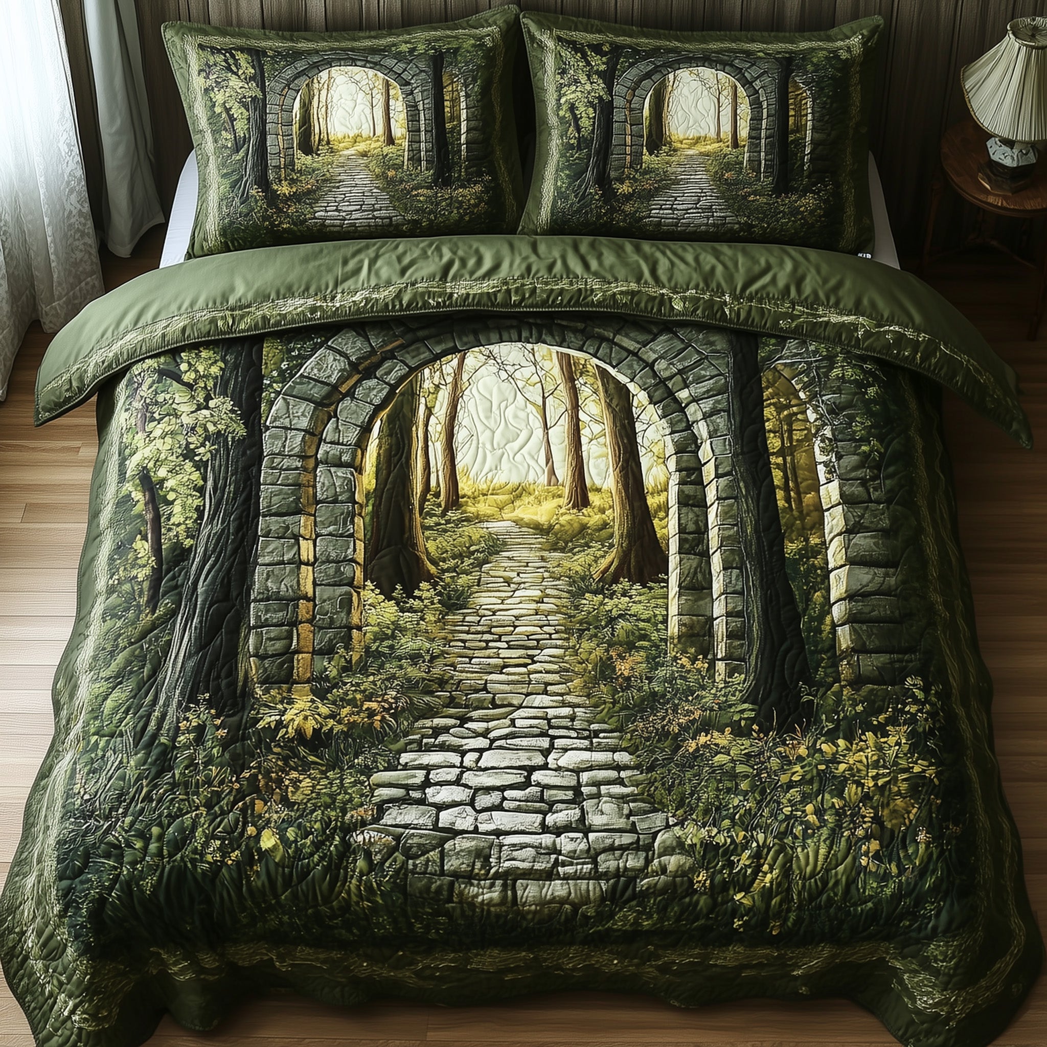 The Forgotten Gateway Quilted Bedding Set Duvet Cover Merchandise Best Autumn Gifts