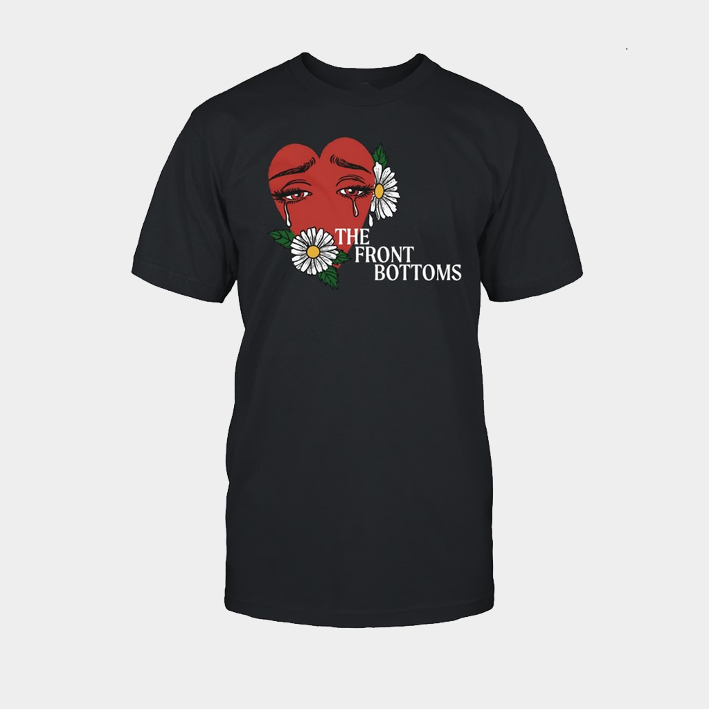 The Front Bottoms Merch Crying Heart Black T-Shirt The Front Bottoms Shirt Gifts For Rock Fans