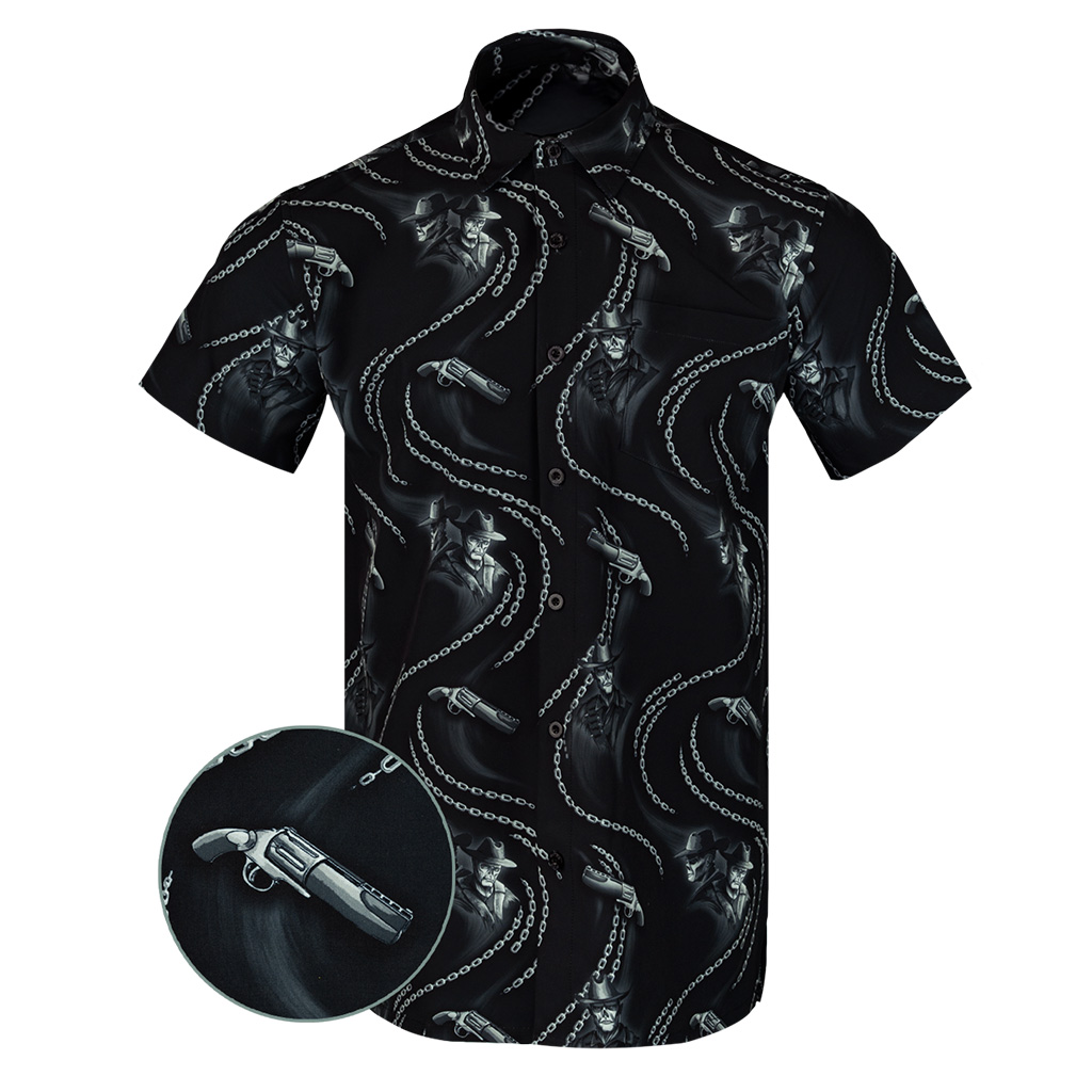 The Ghoul Button Down Shirt Tactical Hawaiian Shirt Presents For Gun Lovers The Ghoul Button Down Shirt Tactical Hawaiian Shirt Presents For Gun Lovers