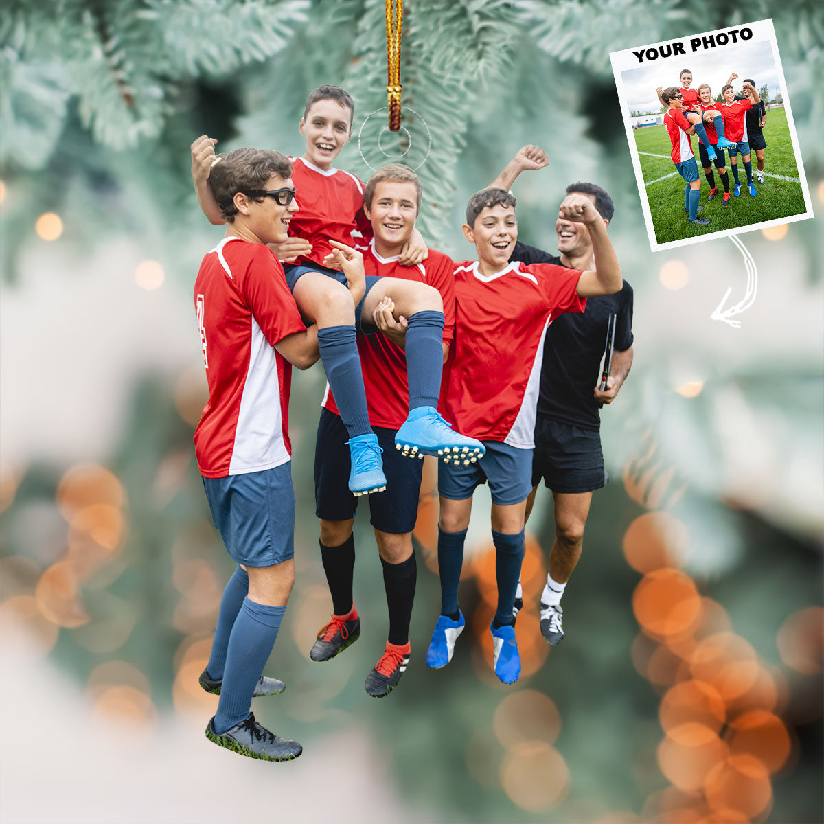 The Goal Getters Personalized Photo Mica Ornament Christmas Gift For Football Players