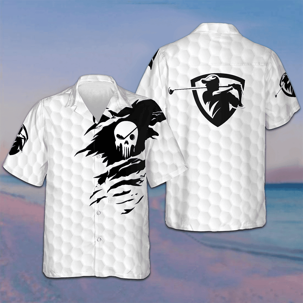 The Golf Skull Hawaiian Shirt Golf Lover Short Sleeve Button Up Beach Shirts Men The Golf Skull Hawaiian Shirt Golf Lover Short Sleeve Button Up Beach Shirts Men