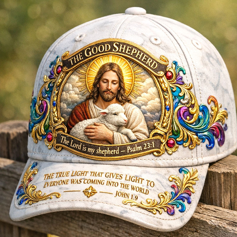The Good Shepherd Jesus Hat Bible Inspired Baseball Cap Cool Gift For Christians
