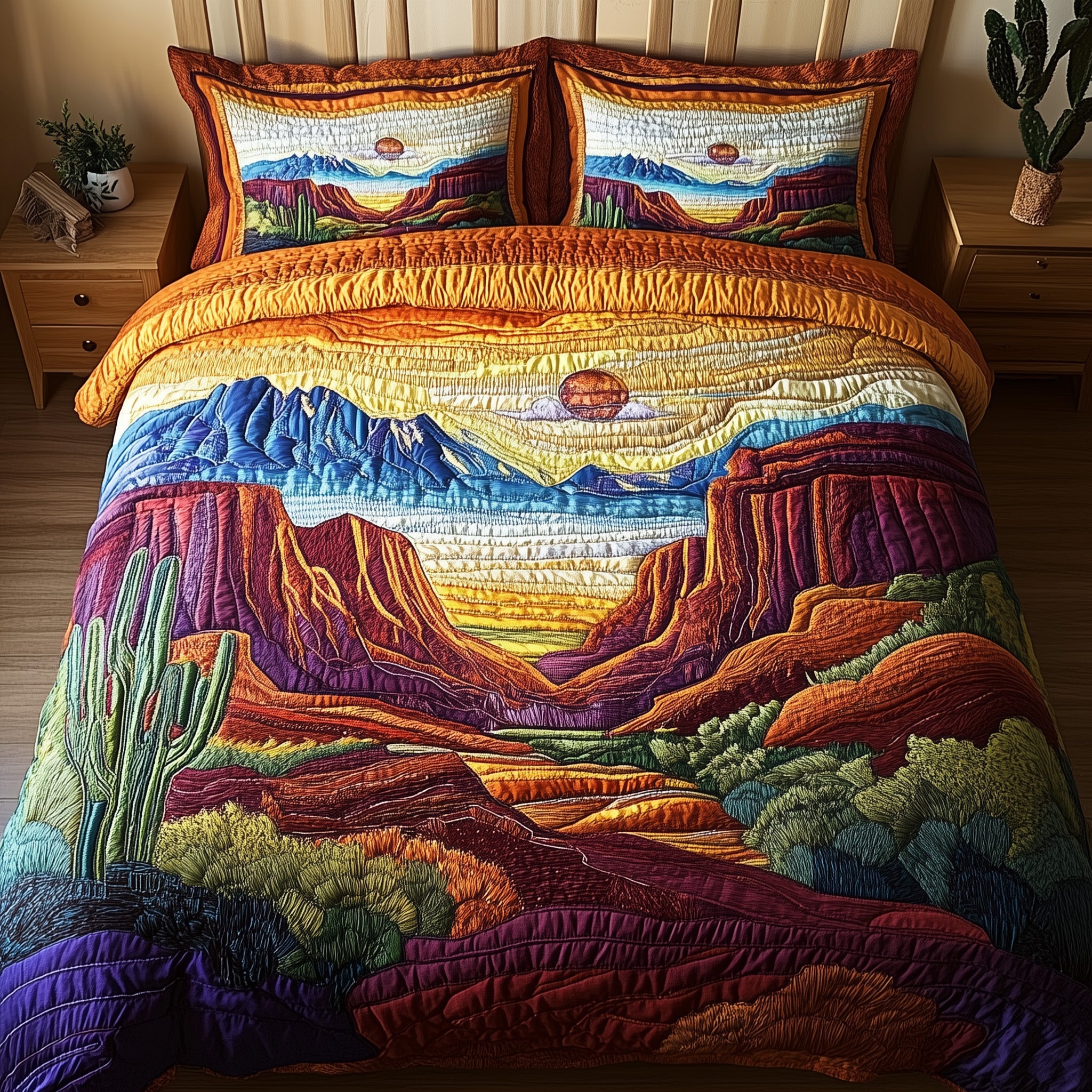 The Grand Canyon Quilted Bedding Set Duvet Cover Bedspread Best Christmas Gifts For Boyfriend