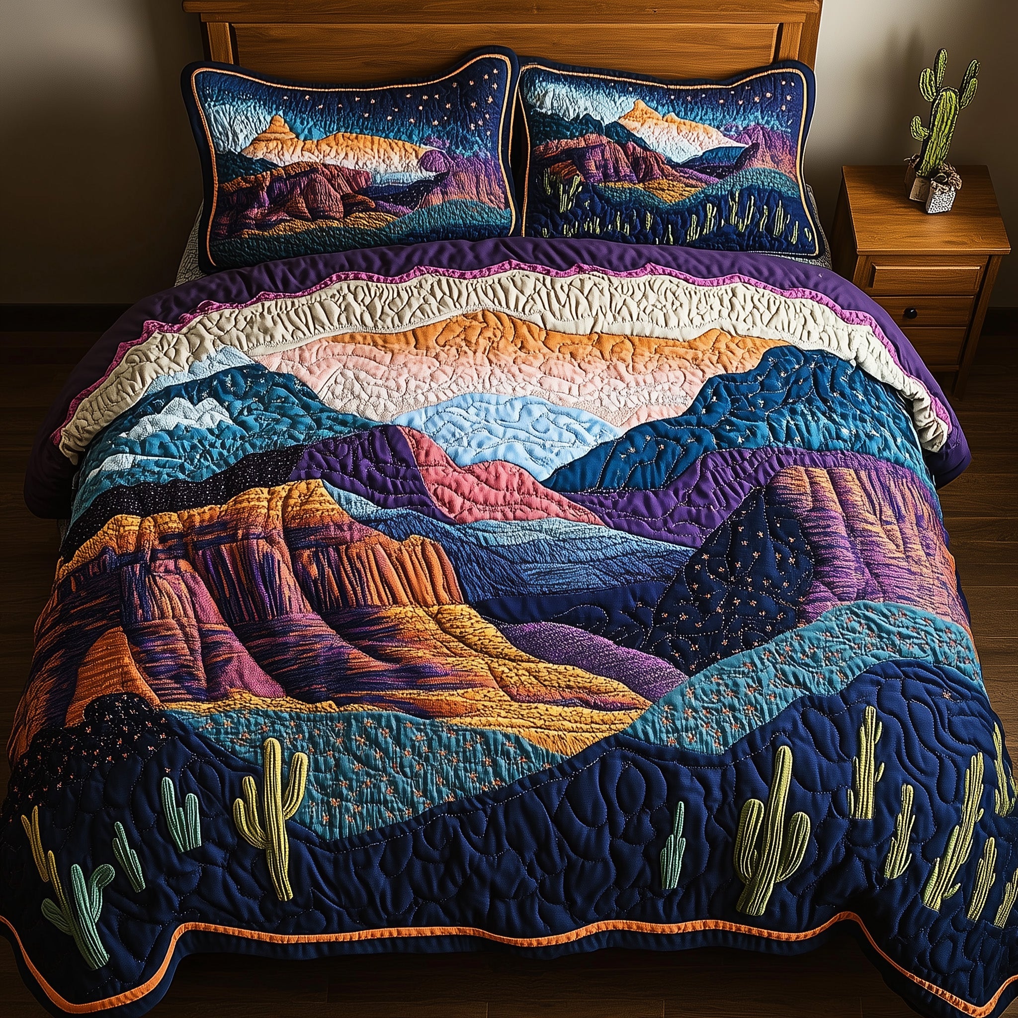 The Grand Canyon Quilted Bedding Set Duvet Cover Bedspread Christmas For Mom