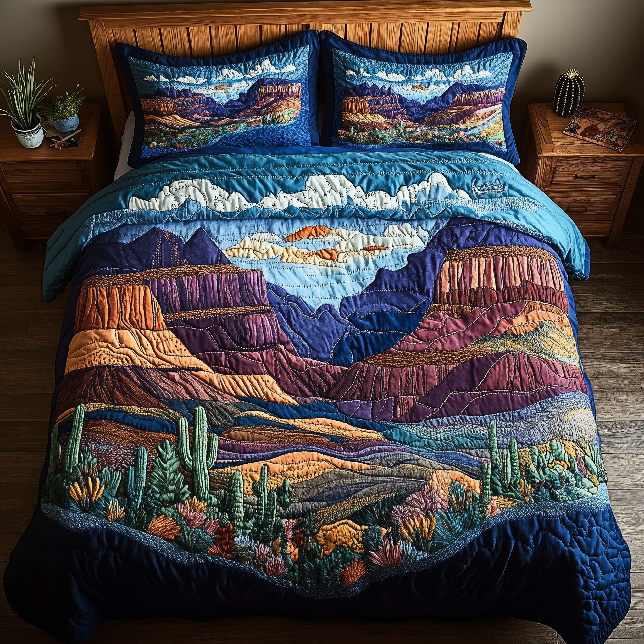 The Grand Canyon Quilted Bedding Set Duvet Cover Bedspread Womens Christmas Gift Ideas