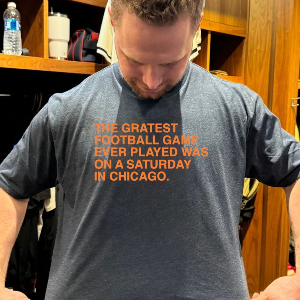 The Gratest Football Game Ever Played Was On A Saturday In Chicago Shirt Football Lovers Gifts