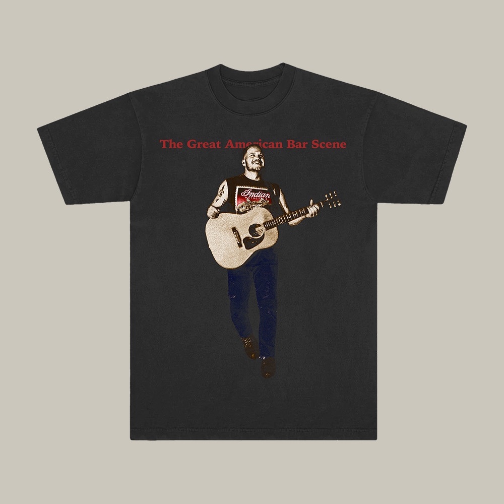 The Great American Bar Scene Guitar Moto T-Shirt Zach Bryan Fan Shirt Gift For Him