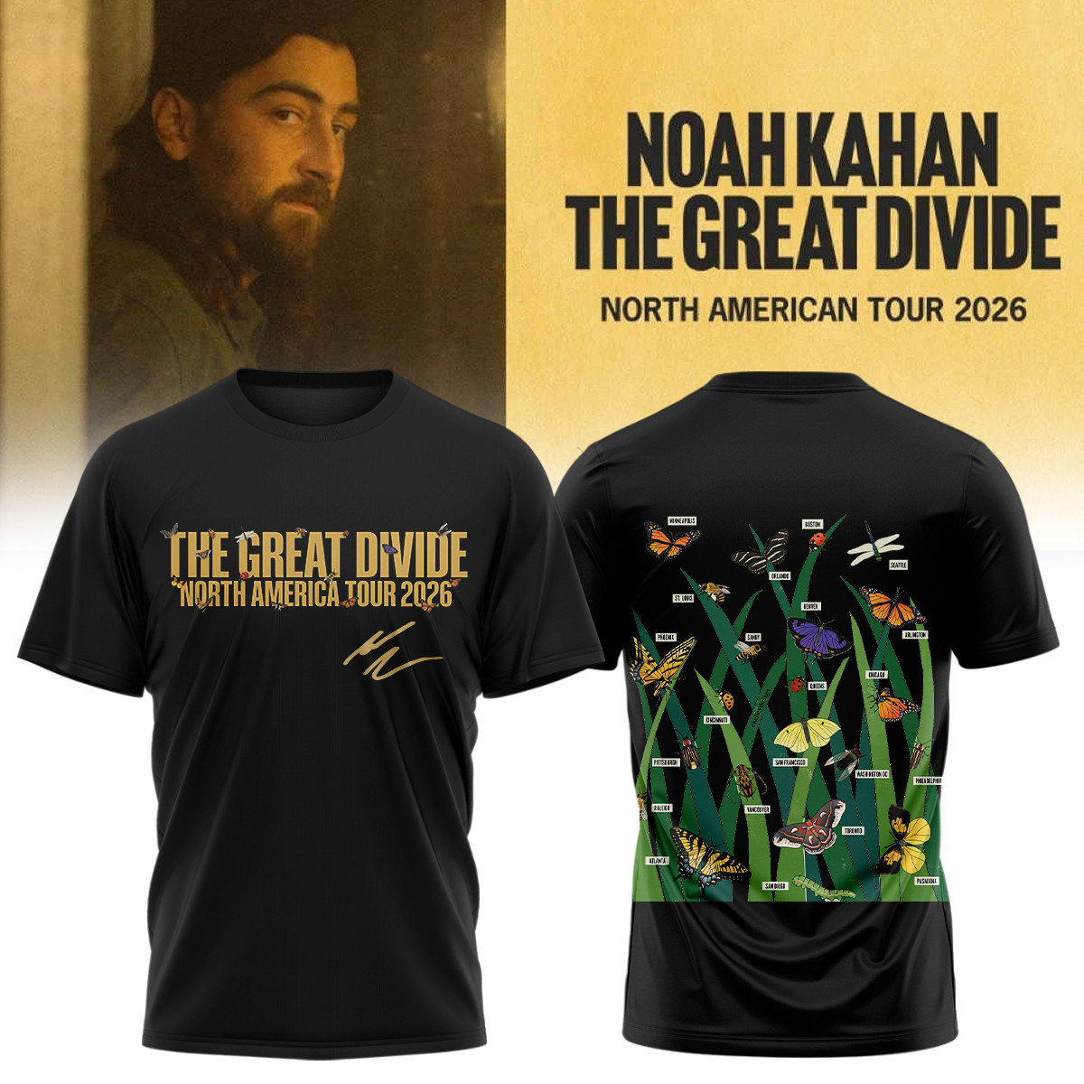 The Great Divide Tour Signed Noah Kahan T-Shirt Noah Kahan Merch Unique Gift For Father's Day