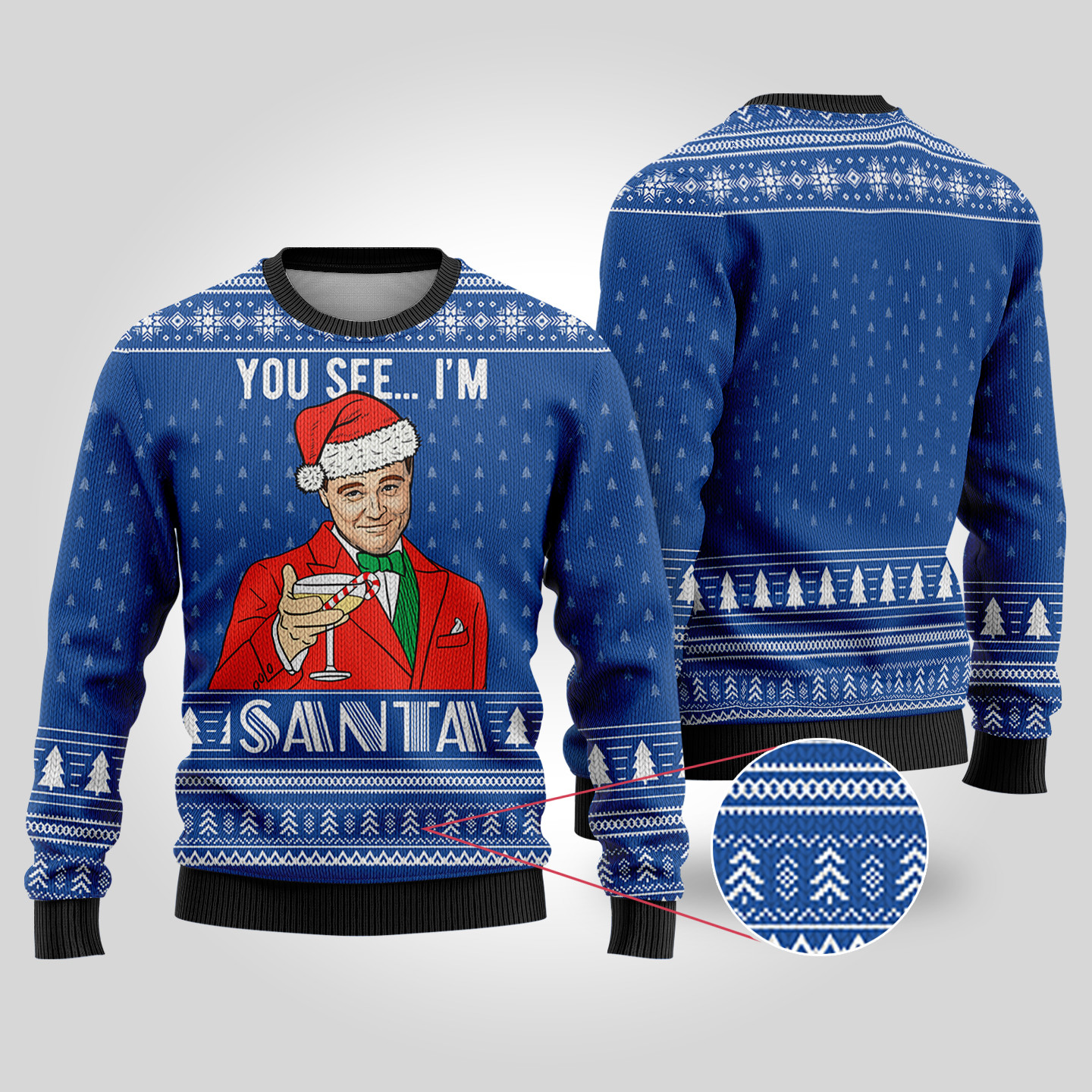 The Great Gatsby Funny Santa Dicaprio Ugly Sweater Royal Trending Christmas Merch Gift 2025 Collection