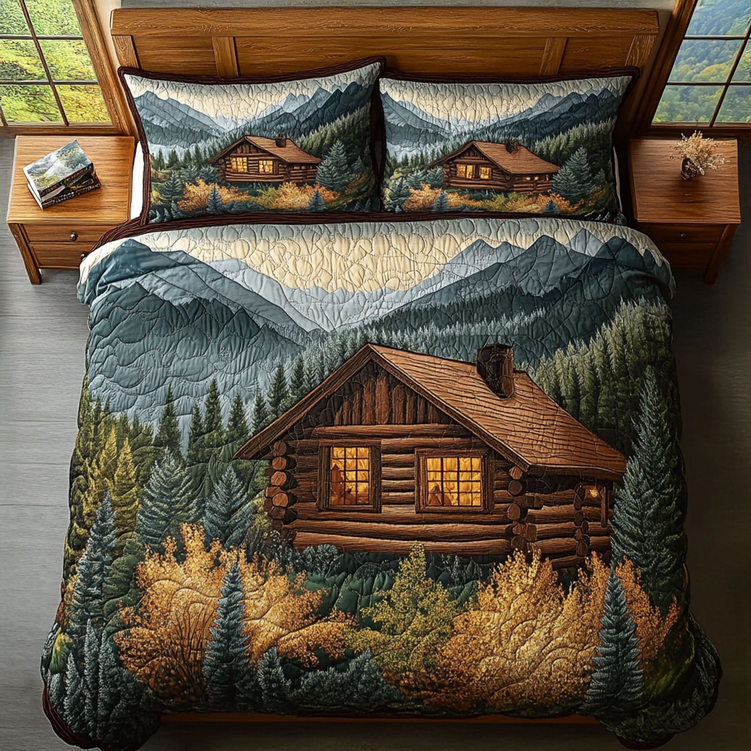 The Great Smoky Mountains Refuge Quilted Bedding Set Holiday Duvet Covers Christmas Gifts For Wildlife Lovers
