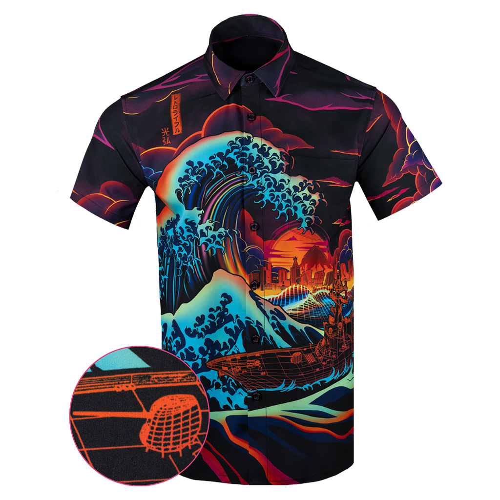 The Great Synthwave Button Down Shirt Tactical Hawaiian Shirt Gift Ideas For Dad