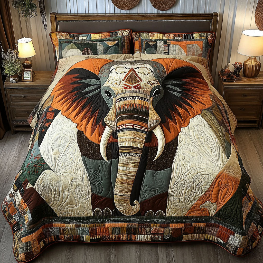 The Great Tusk Quilted Bedding Set Bedroom Decorations Native American Presents For Her
