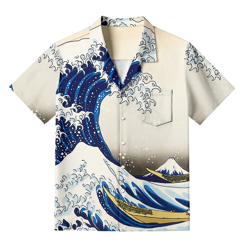The Great Wave Off Kanagawa Hawaiian Shirt Nature Vibe The Great Wave Shirt Best Gift Ideas