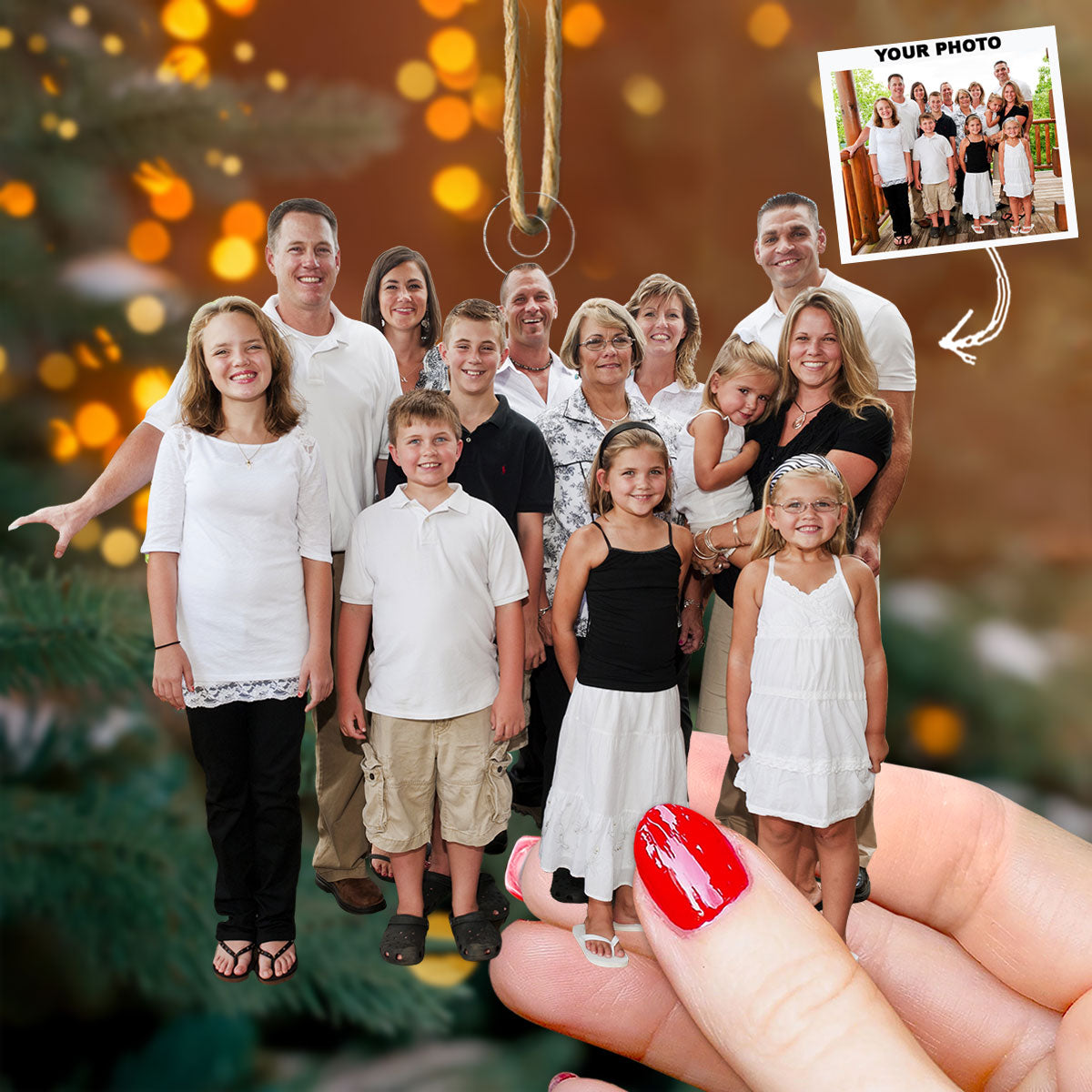 The Greatest Gift Of All Personalized Photo Mica Ornament Christmas Gift For Family Me