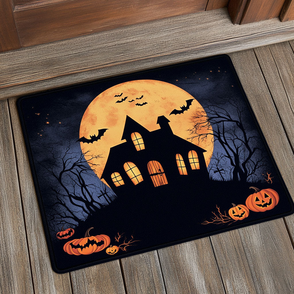 The Grinning Gourds Doormat Gifts Decoration For Friends and Family on Halloween