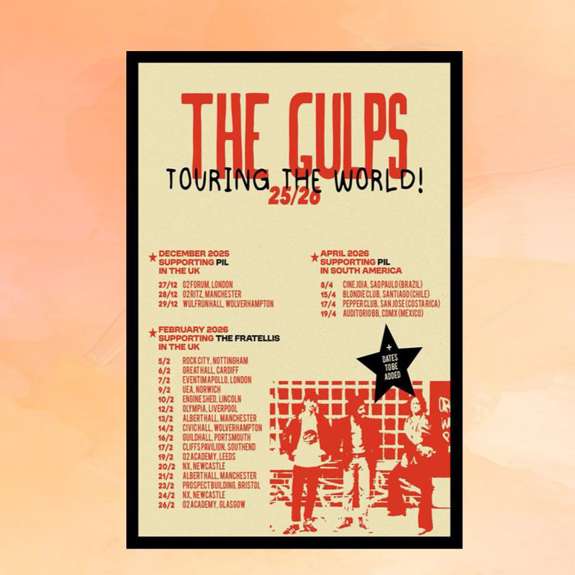 The Gulps Touring The World 2025 2026 Show Poster The Gulps Merch Home Decor Gifts