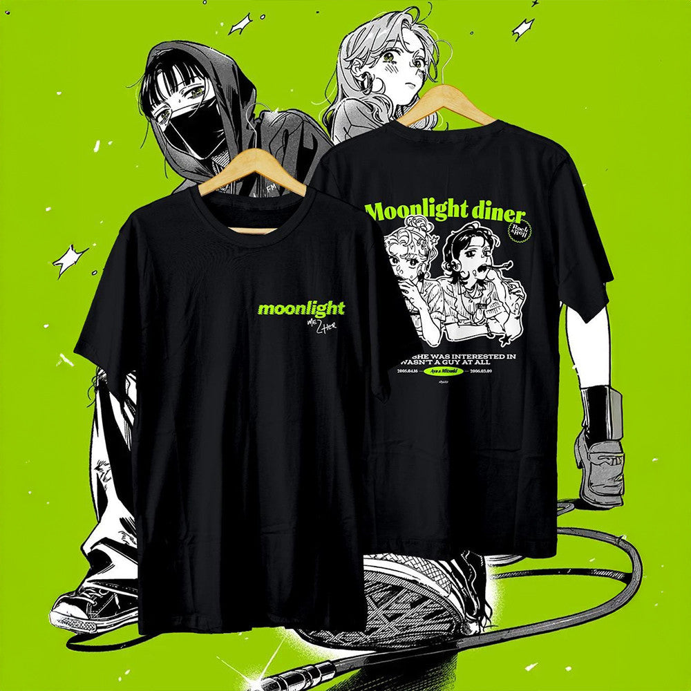 The Guy She Was Interested In Wasn't A Guy Merch Moonlight Diner Shirt Anime Lover Retro Gift for Him