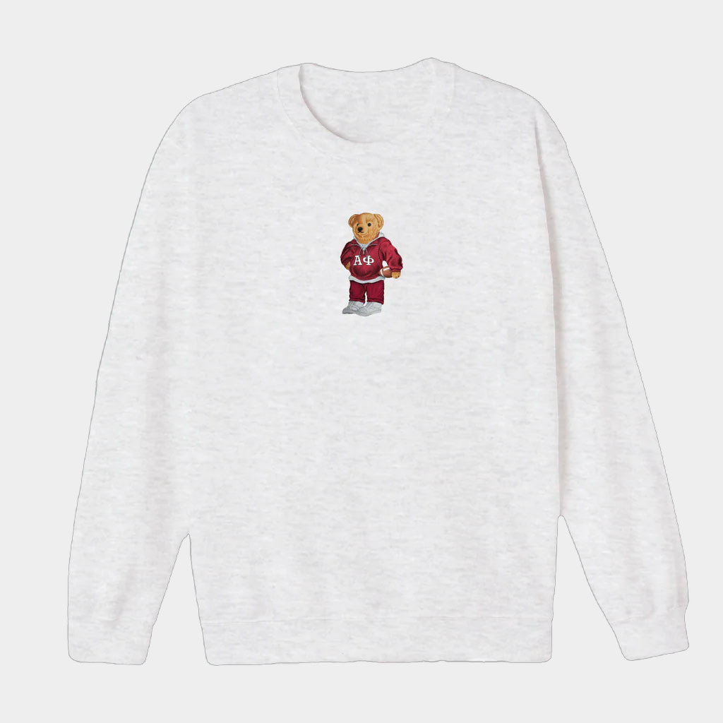 The Hang Loose Hut Merch Alpha Phi Bear Sorority Crewneck Sweatshirt Gifts For Son
