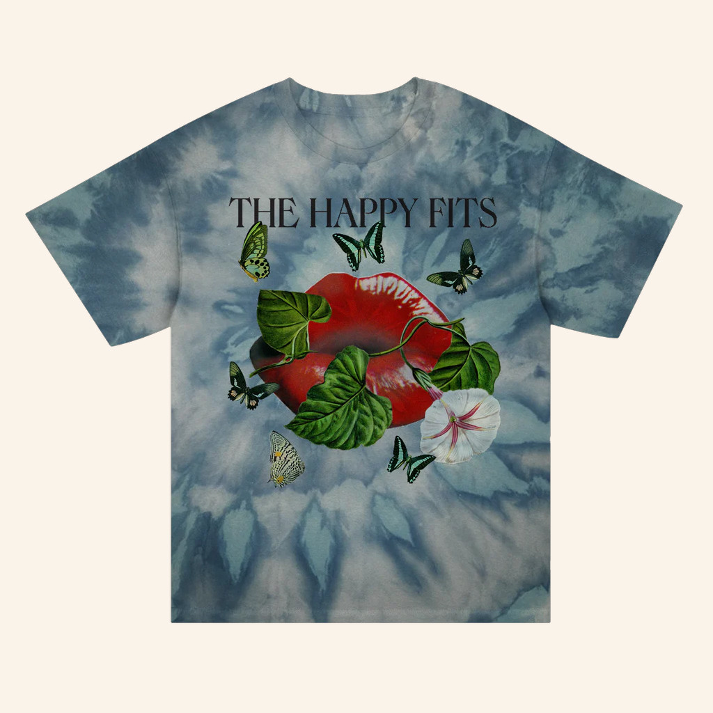 The Happy Fits Merch Lips Band Tie Dye T-Shirt Best Gifts For Rock Fans