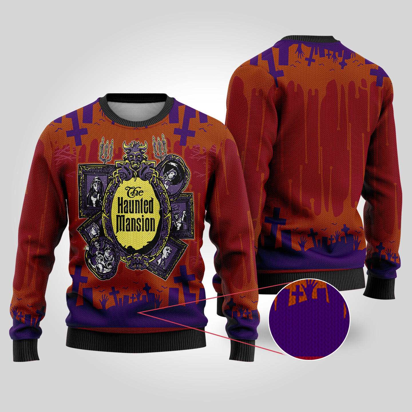 The Haunted Mansion Halloween Sweater Cardinal Red Best Christmas Merch Gift for Family and Friends