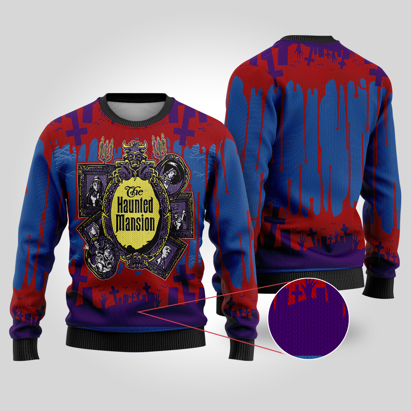 The Haunted Mansion Halloween Sweater Royal Personalized Christmas Sweatshirt Gift for Family