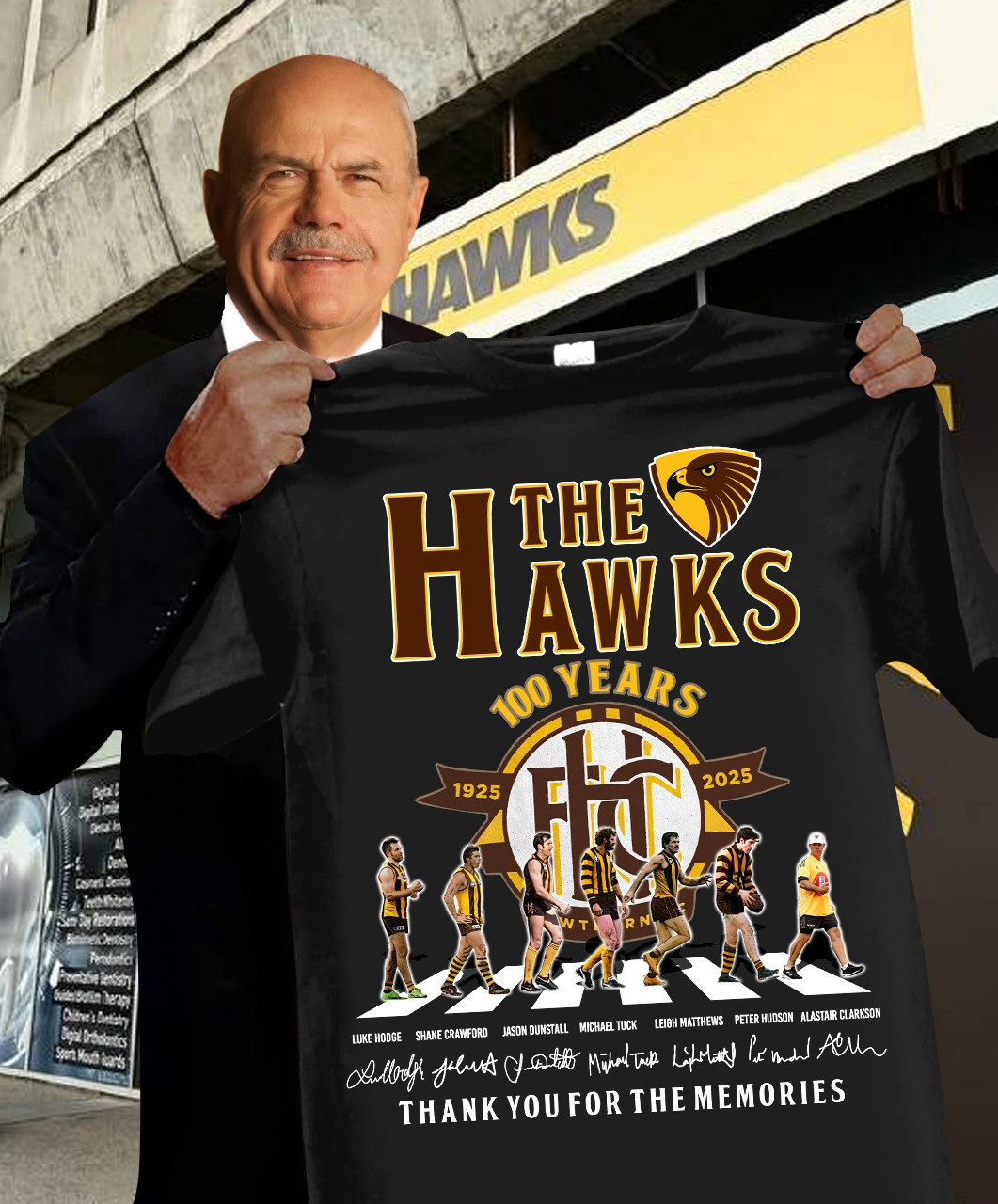 The Hawthorn Hawks 100th Anniversary 2025 Shirt Thank You For The Memories Gifts For Fans