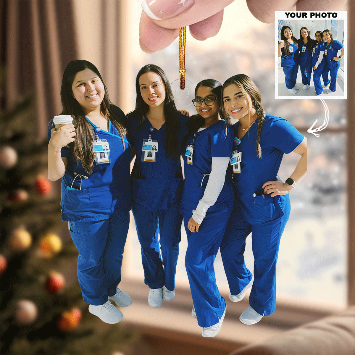 The Healing Squad Personalized Photo Mica Ornament Gift For Nurse