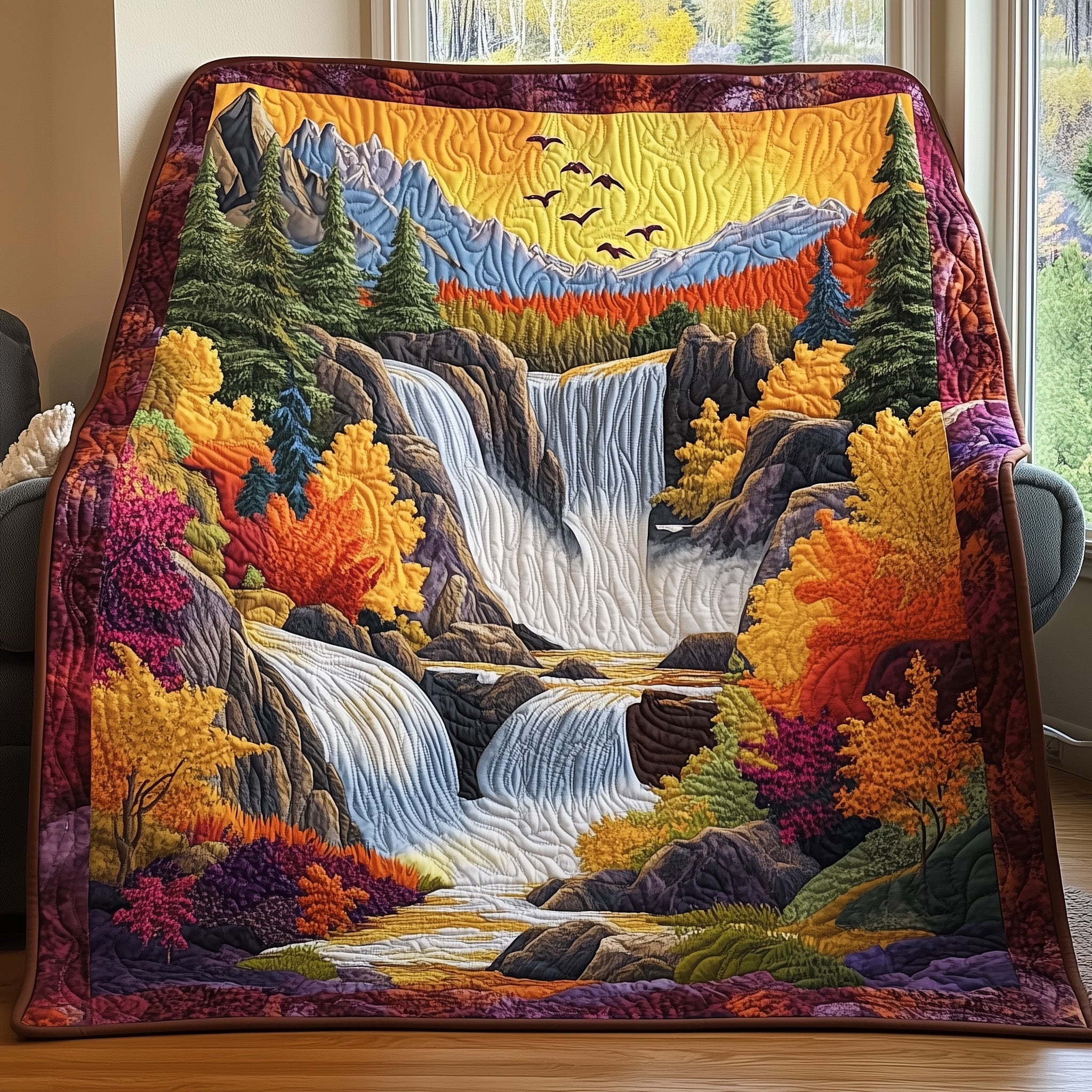 The Hidden Paradise Quilted Blanket Nice Throw BlanketBest Presents For Wife For Christmas