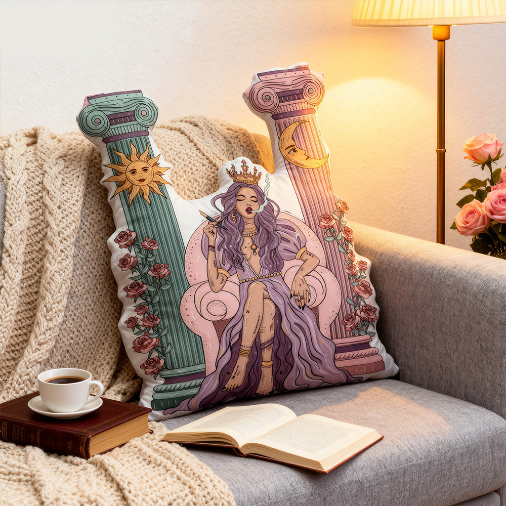 The High Priestess Pillow Witchy Aesthetic Merch Sofa Decor Tarot Reader Gifts
